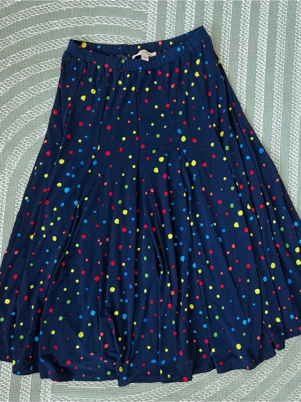 Philosophy Navy Skirt with Polka Dots- S